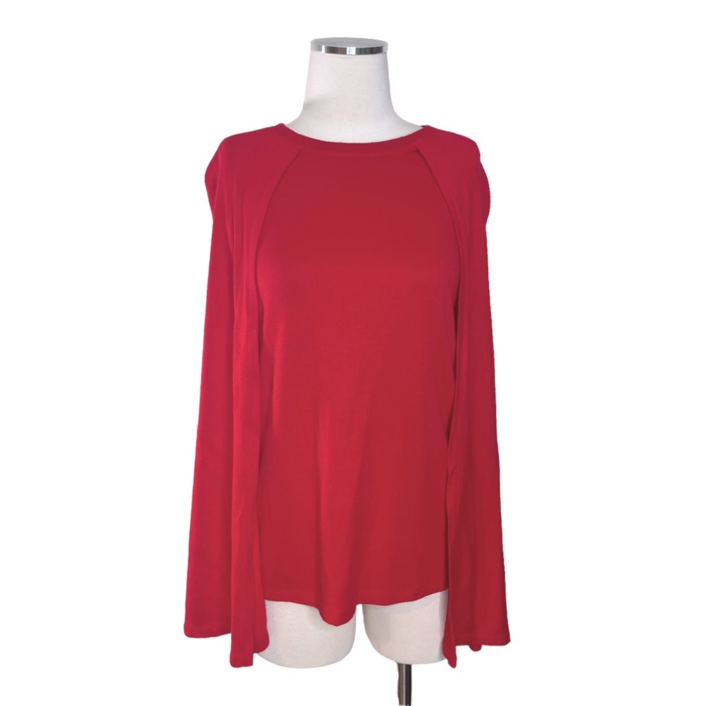 Calvin Klein CK Lightweight Red Sweater Tank Cape Sz M